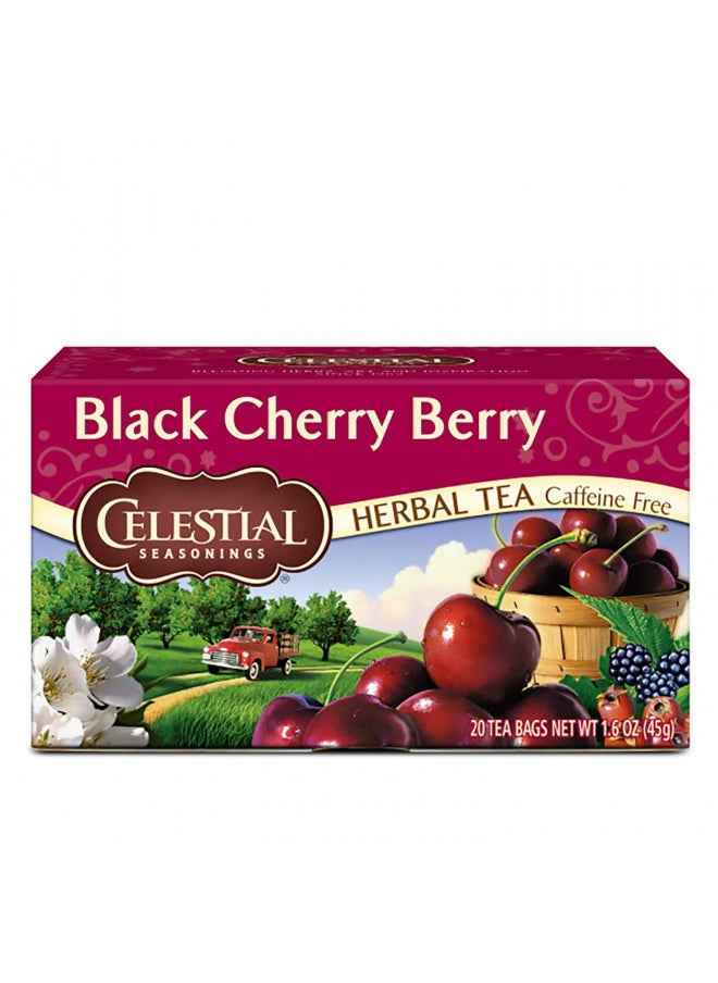 Celestial Seasonings Herbal Tea, Black Cherry Berry, 20 Count (Pack of 6)