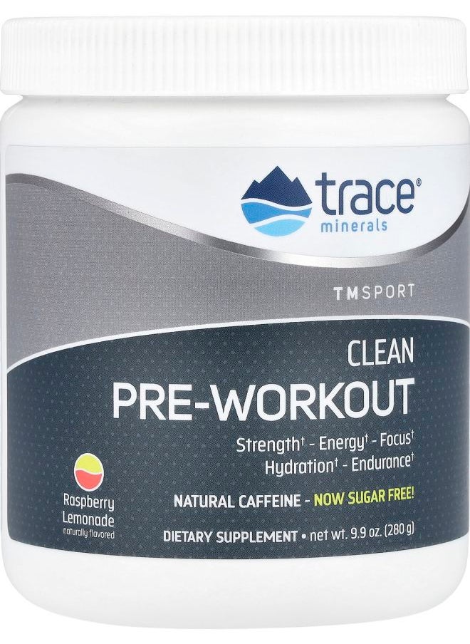 TM Sport Clean Pre Workout Raspberry Lemonade 9.9 oz (280 g)