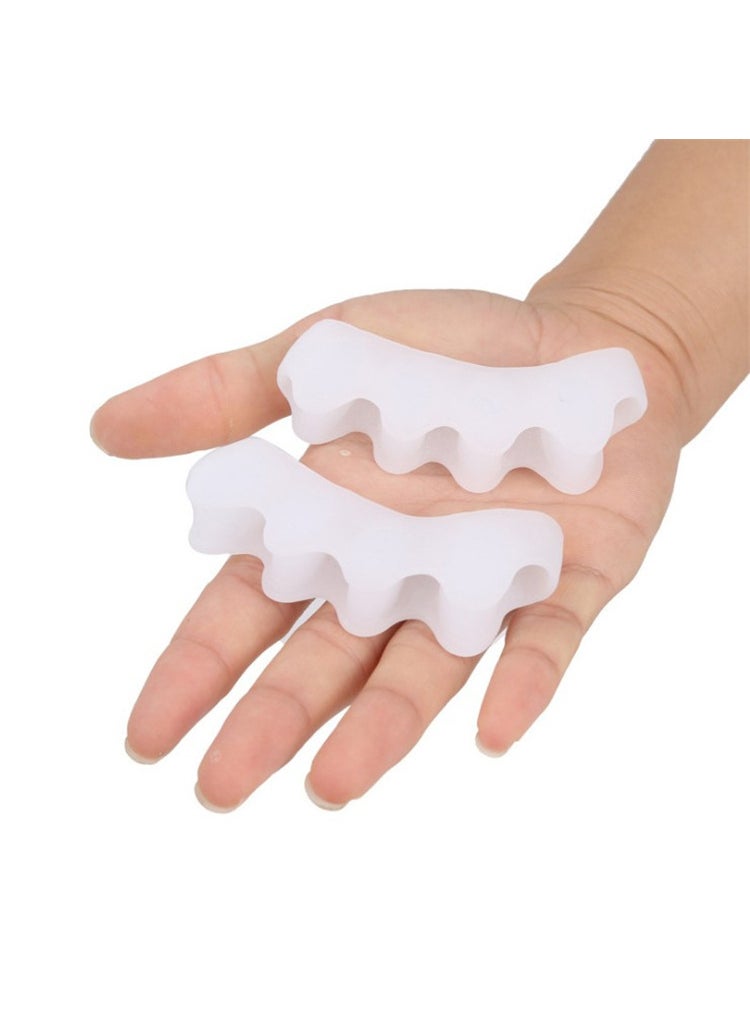 ThumbToe Silicone Corrector 5-Hole SeparatorMilky White Milky White