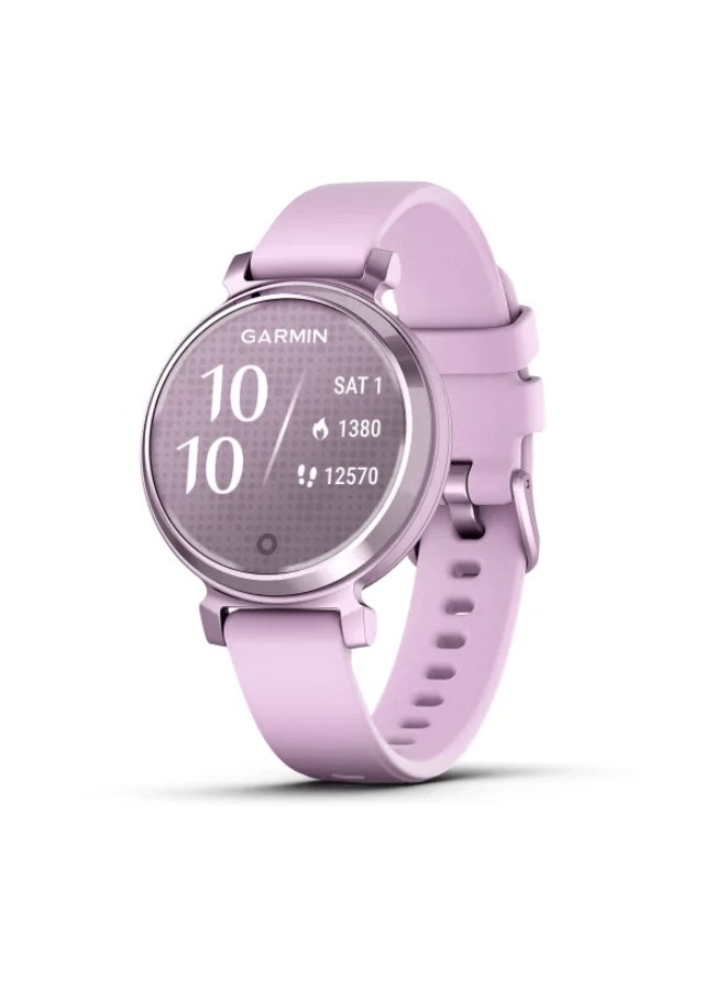 Lily 2 - 35.4 Mm - Up To 5 Days Of Battery Life - Lcd Display , Scratch Resistant, Corning Gorilla Glass 3, Heart Rate Monitor, Stress Tracking, Smart Notification, Built In Sports App, Ios And Android Compatible Metallic Lilac