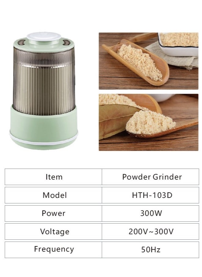 Multifunction Electric Grinder Double Wall Protection Fine Grinding Machine 300W Power Motor Stainless Steel Double Blade Mixer Grinder Multipurpose Use Airtight Spice and Coffee Beans Grinder 13x13x21 cm 500ml