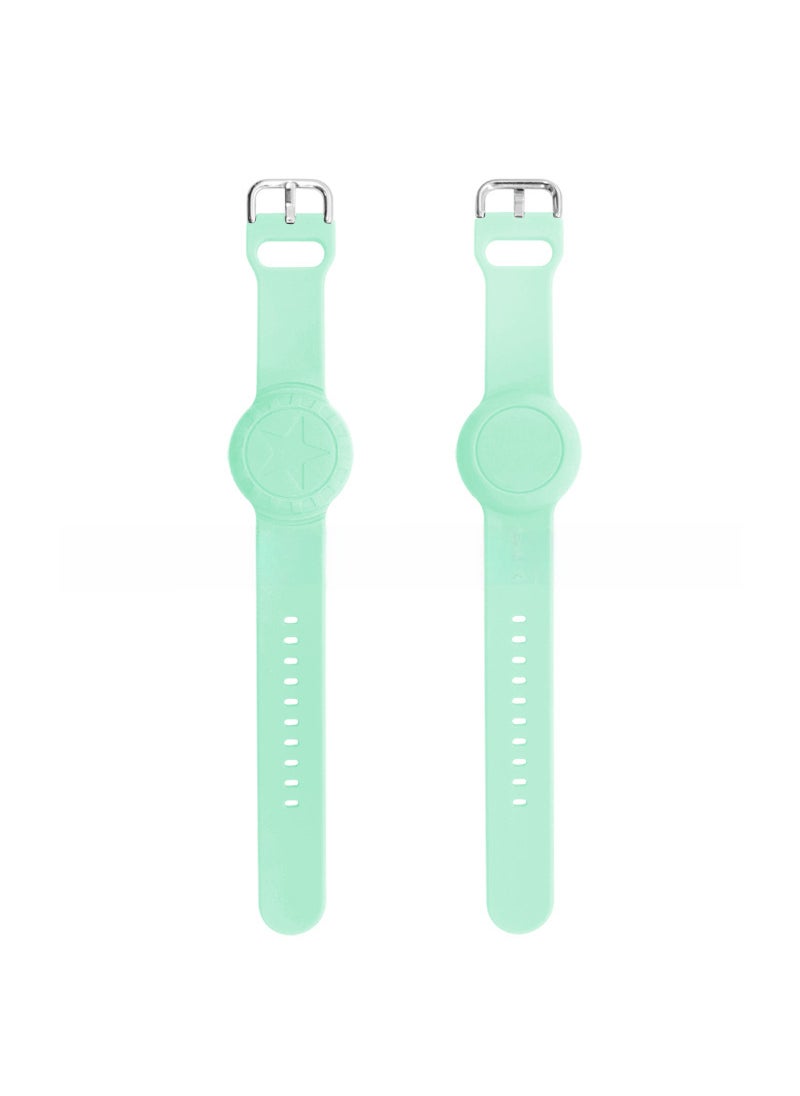 Suitable for Apple AirTag silicone children elderly waterproof bracelet wrist strap anti-lost locator protective cover Mint Green