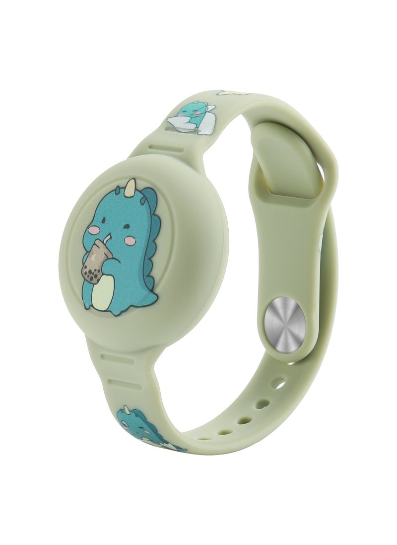 Kids Cartoon Airtag Wristband Waterproof Silicone Strap small dinosaur