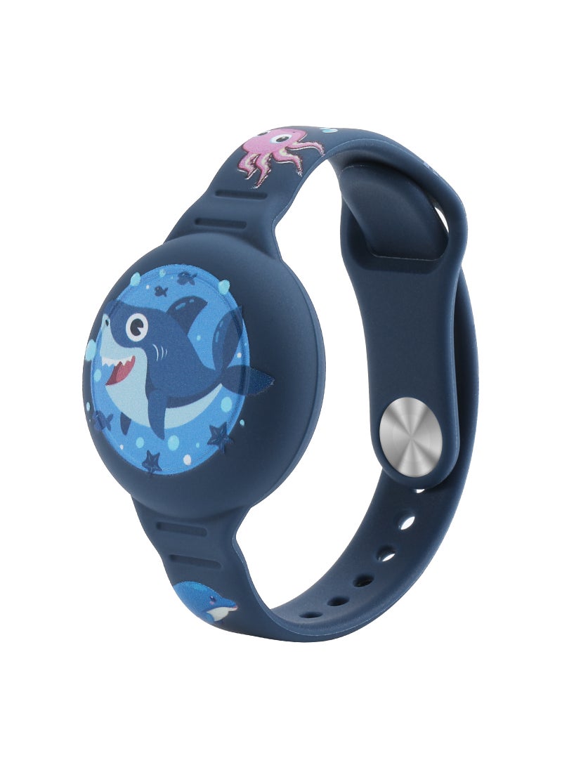 Kids Cartoon Airtag Wristband Waterproof Silicone Strap shark