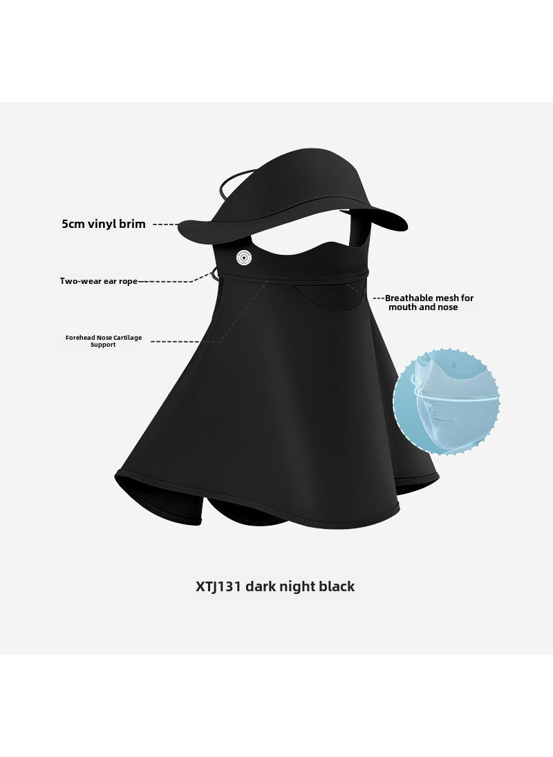 2024 Shading Mask Gradient Cooling Sun-Protective Breathable Women stereo brim black