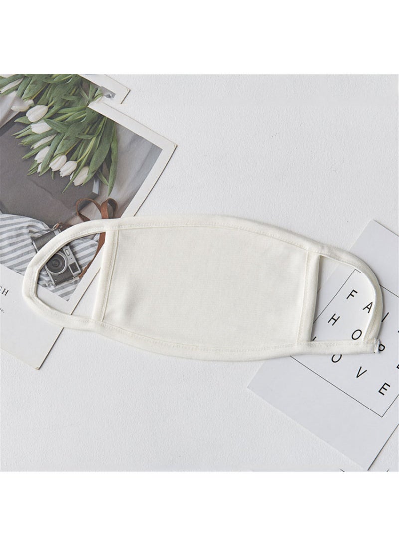 Silk Face Mask Breathable Unisex Autumn Dustproof White