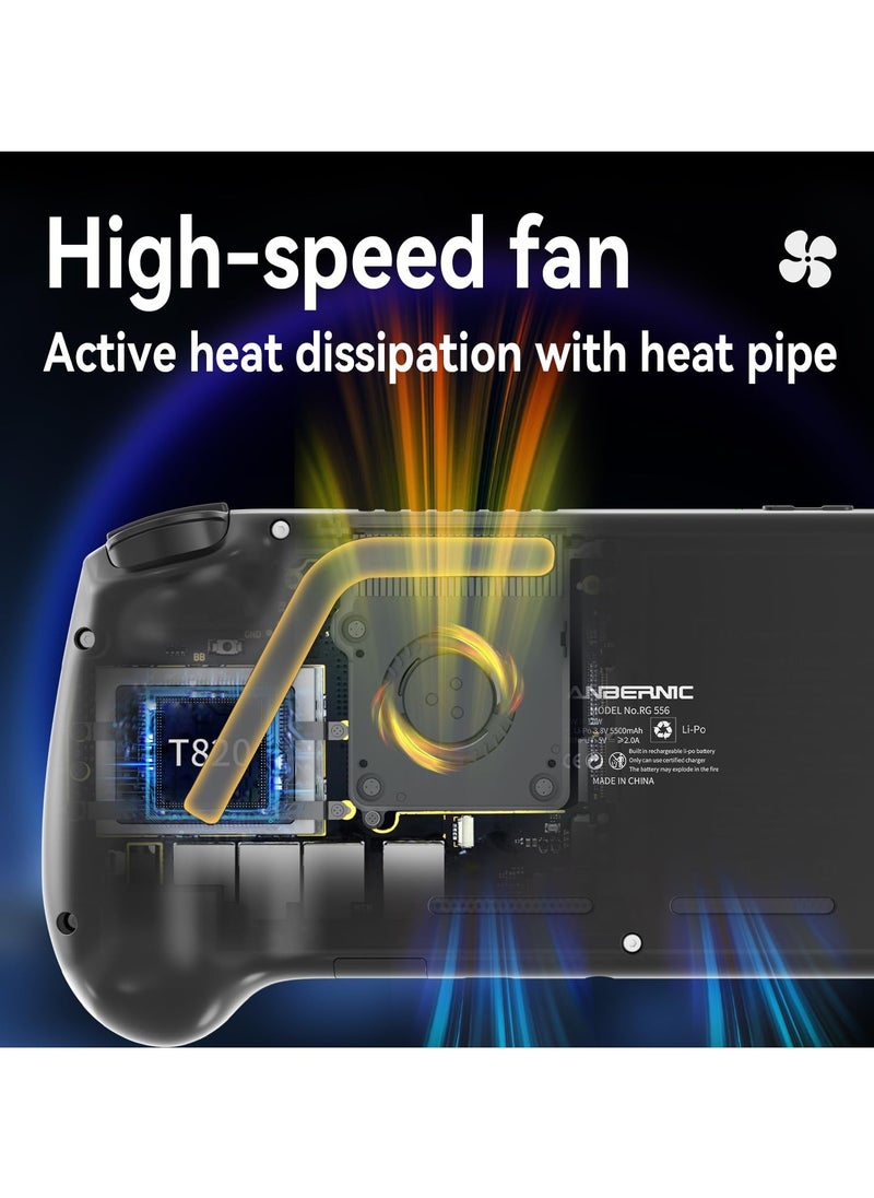 RG556 Retro Handheld Game Android 13,rg 556 Handheld Game with 5.48 inch Touch OLED Screen RG556 Supports DP and WiFi Bluetooth has Hall Rocker Battery 5500mAh