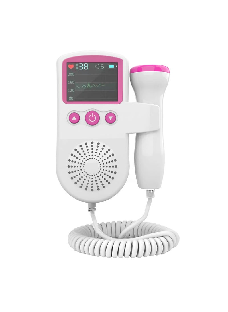 Dr. Youwen Fetal Heart Rate Monitor Fetal Heart Rate Monitor Home Doppler Pregnant Women Listen to Fetal Heart Rate English Foreign Trade Cross-Border English Version Fetal Heart Meter Color Screen Curve 501