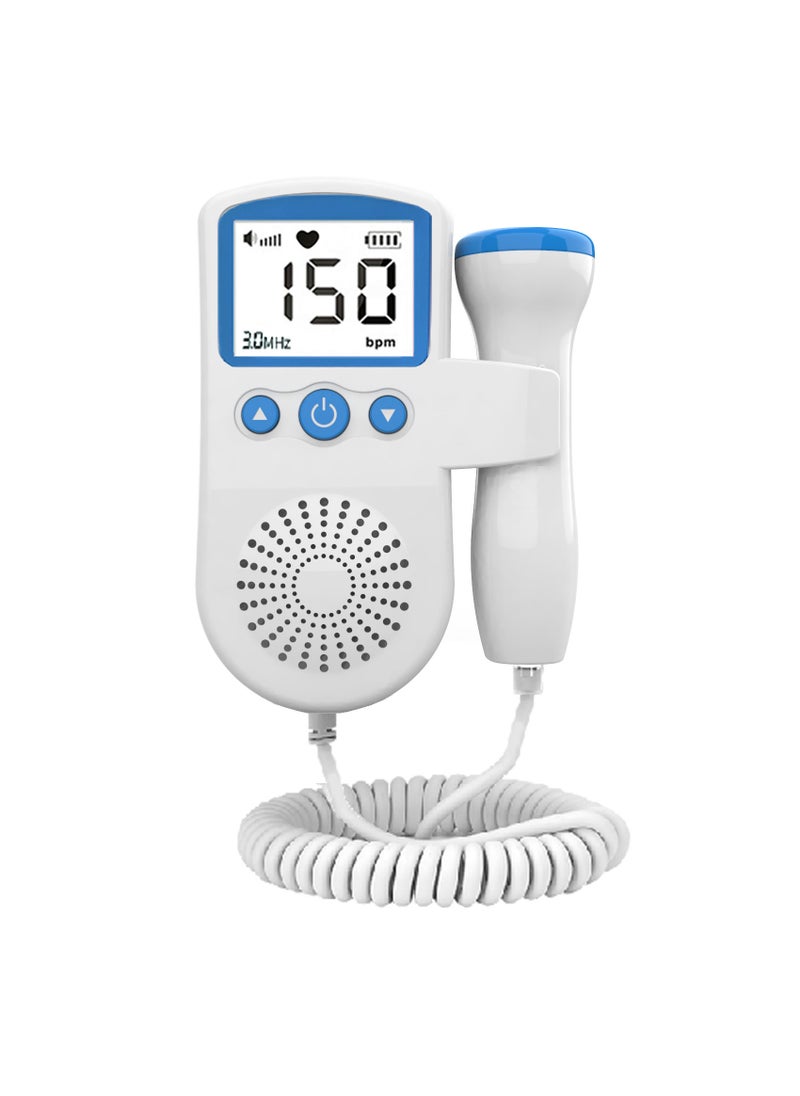 Dr. Youwen Fetal Heart Rate Monitor Fetal Heart Rate Monitor Home Doppler Pregnant Women Listen to Fetal Heart Rate English Foreign Trade Cross-Border Blue English Fetal Heart 501