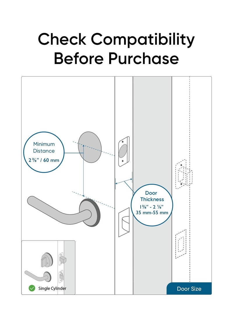 eufy security Smart Lock Touch, Remotely Control with Wi-Fi Bridge, Fingerprint Keyless Entry Door Lock, Bluetooth Electronic Deadbolt, Touchscreen Keypad