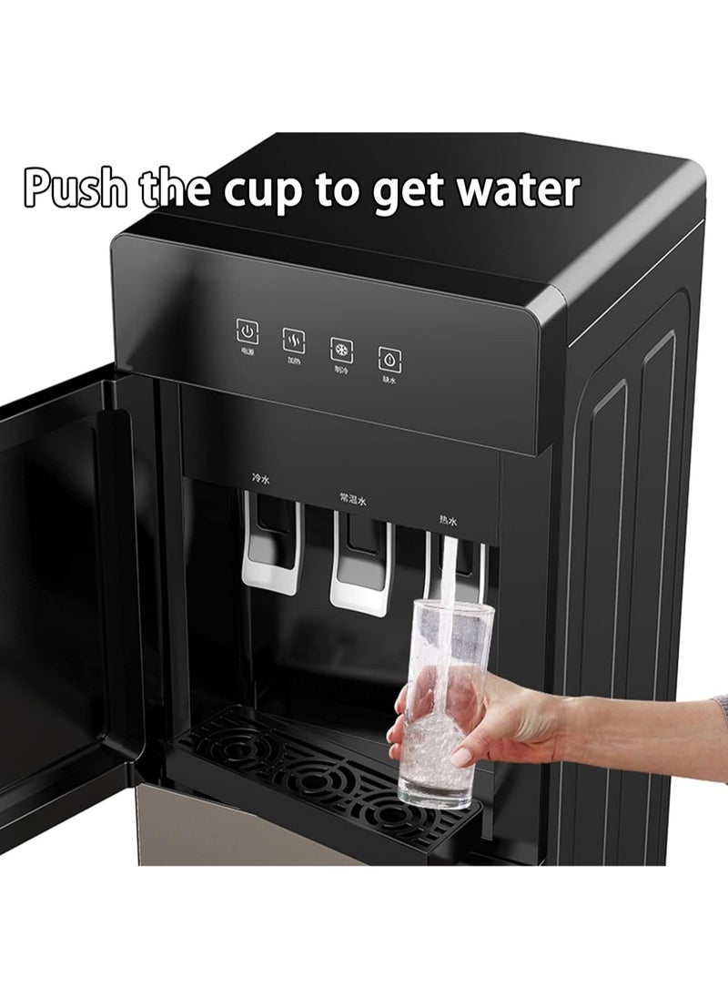 Hot & Cold Water Cooler for Home Office - Bottom Loading 5 Gallon Dispenser - Ideal 3 in 1 Water Cooler