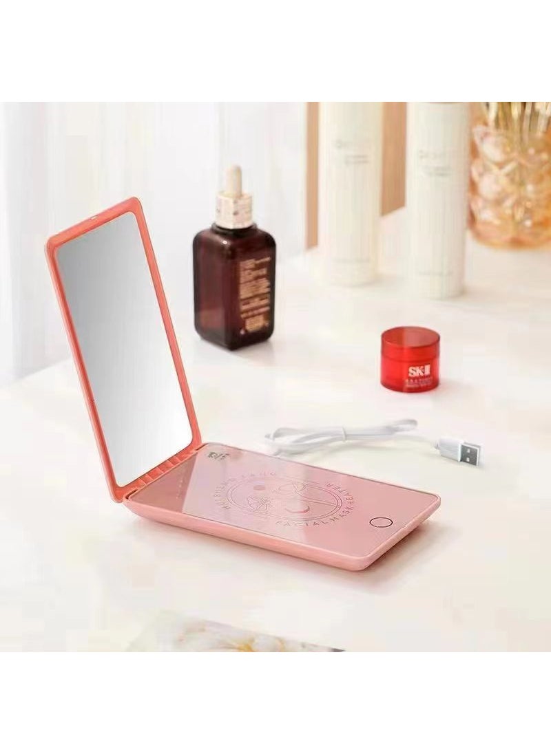 Winter Facial Mask Warmer Portable Mirror Gift USB Pink