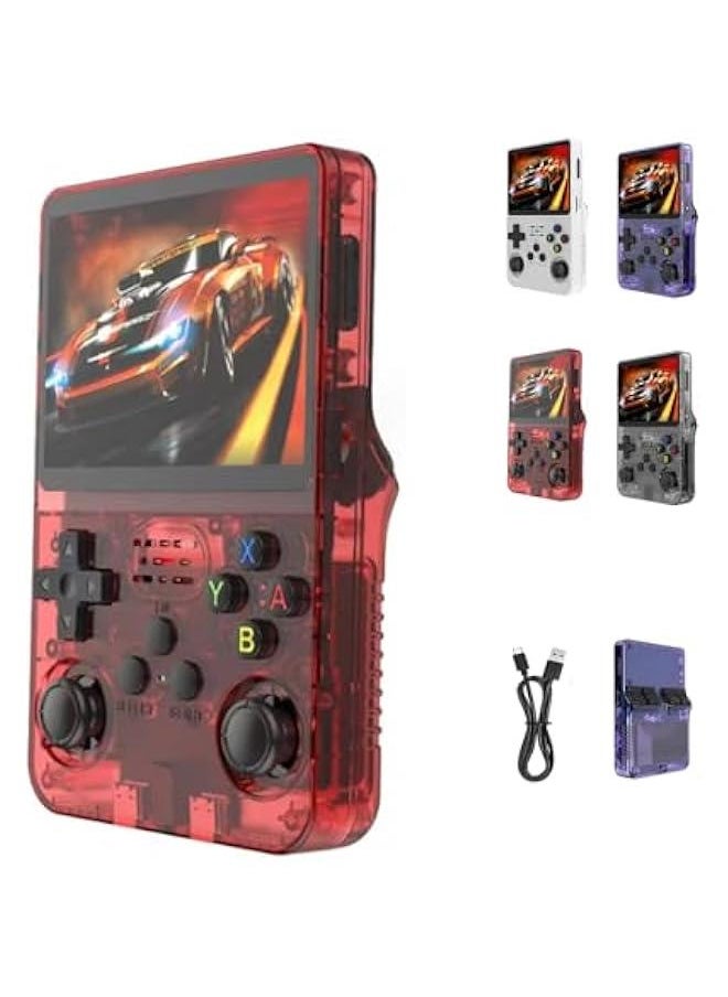 Retro Boy Game, Retroblast Console, R36s Handheld Game Console,3.5in HD Retro Handheld Game Console Built in 20000+ Games (64g,Red)