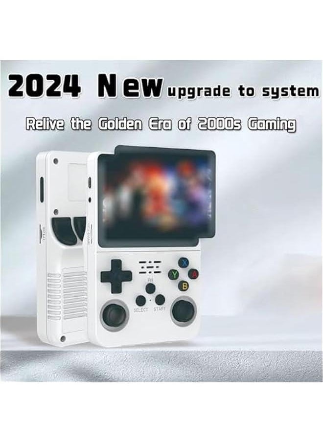 Retro Boy Game, Retroblast Console, R36s Handheld Game Console,3.5in HD Retro Handheld Game Console Built in 20000+ Games (64g,White)