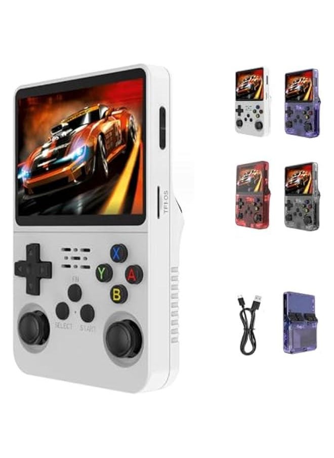 Retro Boy Game, Retroblast Console, R36s Handheld Game Console,3.5in HD Retro Handheld Game Console Built in 20000+ Games (128g,White)