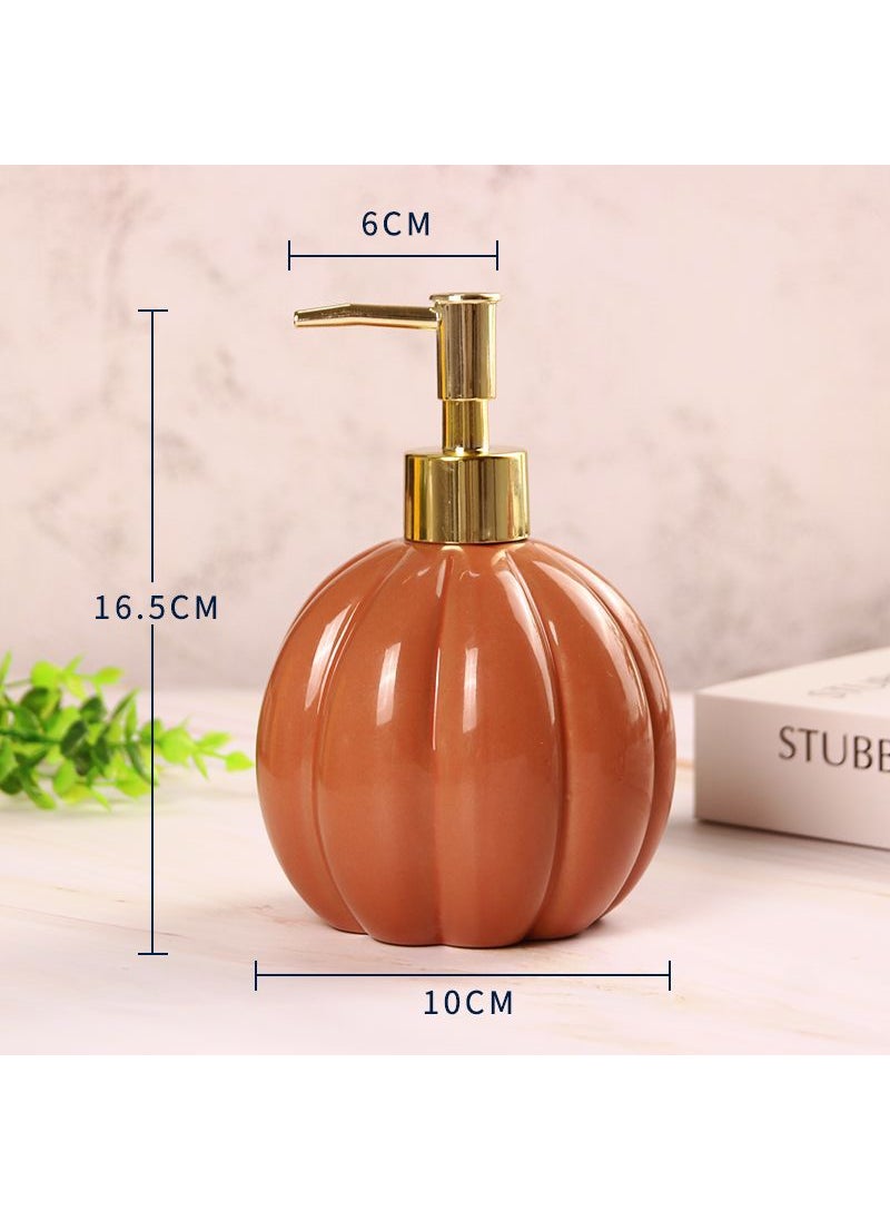 Ceramic Bathroom Dispenser Luxe Soap Shampoo Orange ceramic guard press bottle [01 empty bottle]]