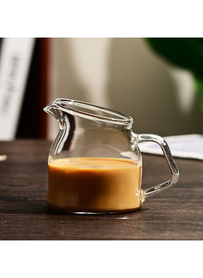 Mini Glass Small Milk Cup Western Steak Juice Bucket Coffee Cup Sauce Sauce Milk Pot Milk Honey Cup Sugar Tank Transparent