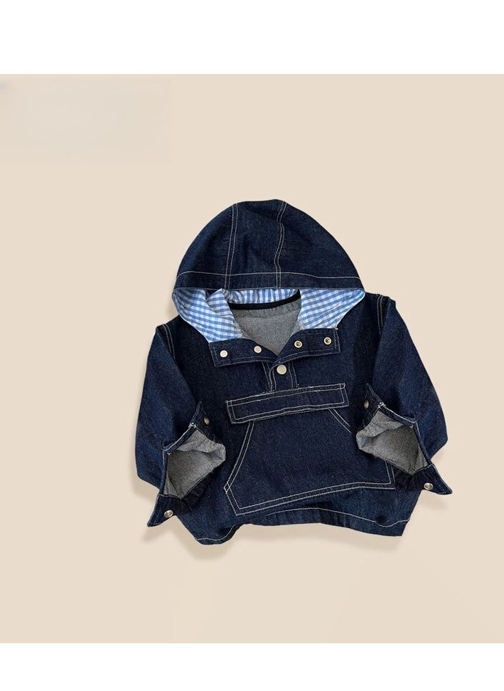 Children's Soft Denim Hooded Jacket