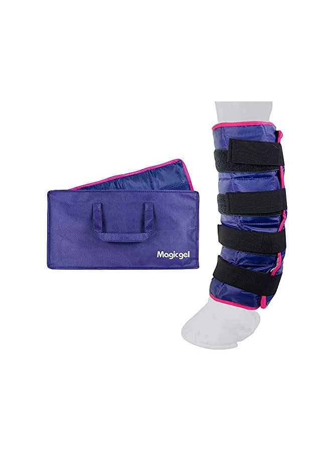 Horse Ice Pack with Carry Case - Cooling Leg Wrap for Hock, Ankle, Knee, Legs, Boots, and Hooves | Single Ice Boot | by Magic Gel