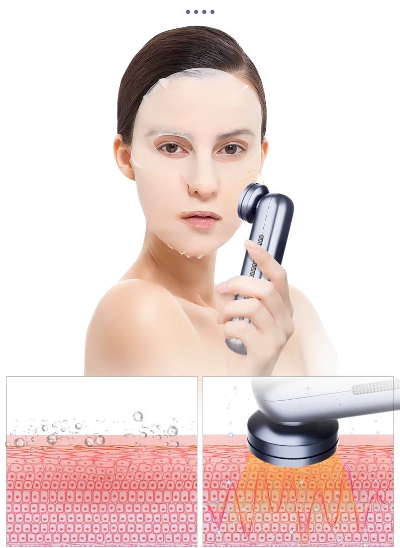 M99 seven modes ultrasonic ice beauty instrument, therapy LED, face lifting, color light vibration massage introduction instrument