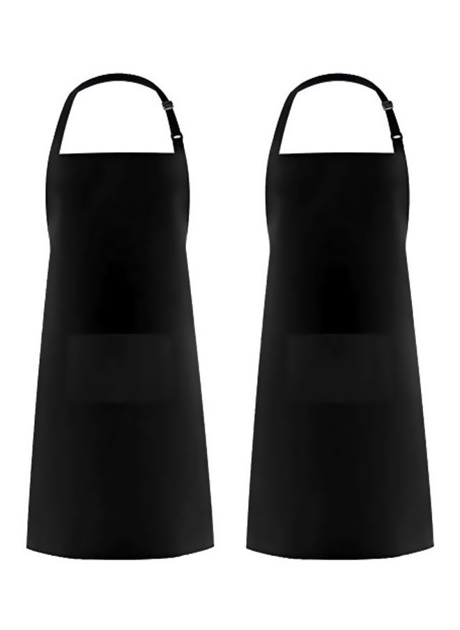 2-Piece Kitchen Apron Black