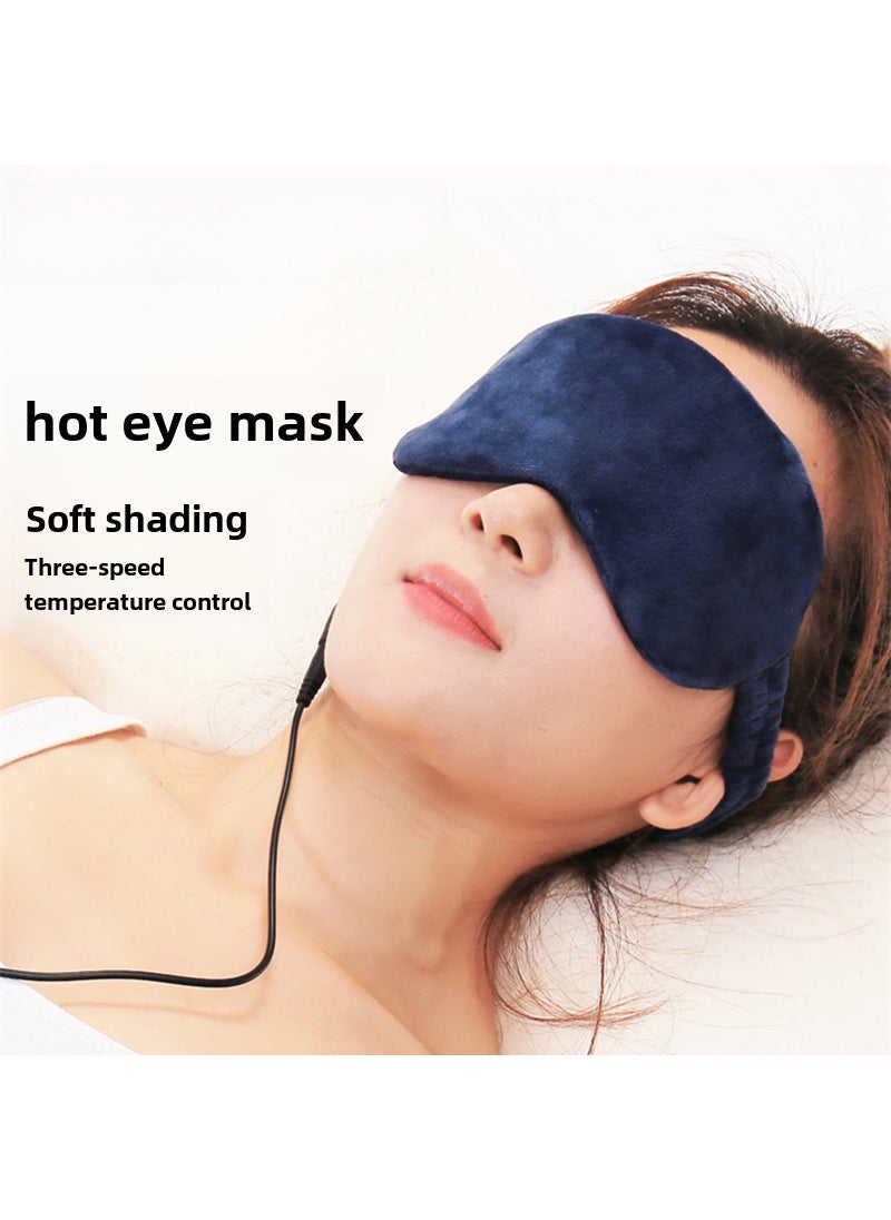 Steam Heated Eye Mask USB Sleep Cover Navy blue