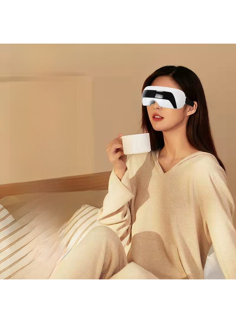 Intelligent Eye Massager with Vibration Milky White