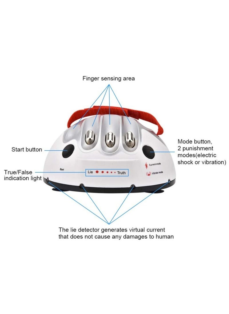 Micro Electric Shock Lie Detector, Finger Lie Detector Test Detector, Truth Or Dare Party Game Novelty Analyzer Consoles, Suitable for Having Fun with Your Friends, Families