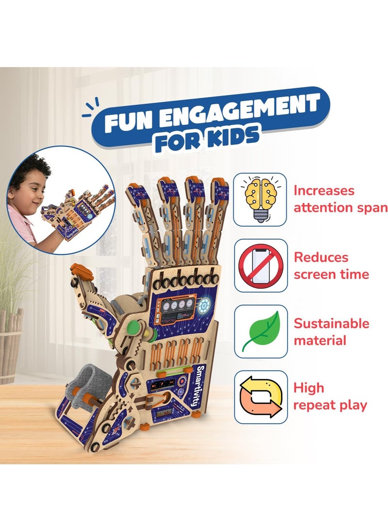 Smartivity Mechanical Hand Set Educational DIY Toy, Blue/beige