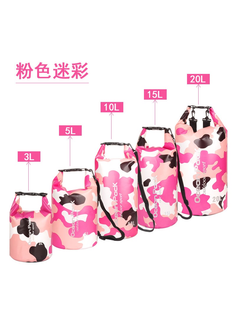 Camo Swimming Dry Bag PVC Waterproof Storage Pink Camouflage