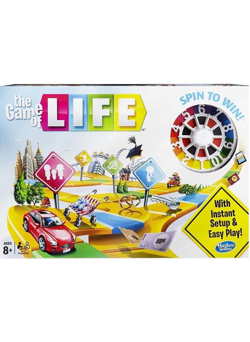 Hasbro Gaming The Game of Life Board Game - Fun Family Game for Kids Ages 8+  Classic for 2-8 Players