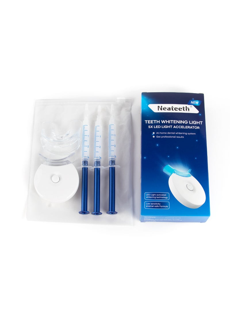 Dent Tooth Whitening Instrument Set Whitening Lamp Needle Tube Gel Dental Beauty Instrument Set Household Dental Cleaner Dental Cleaner NT small round lamp carton suit