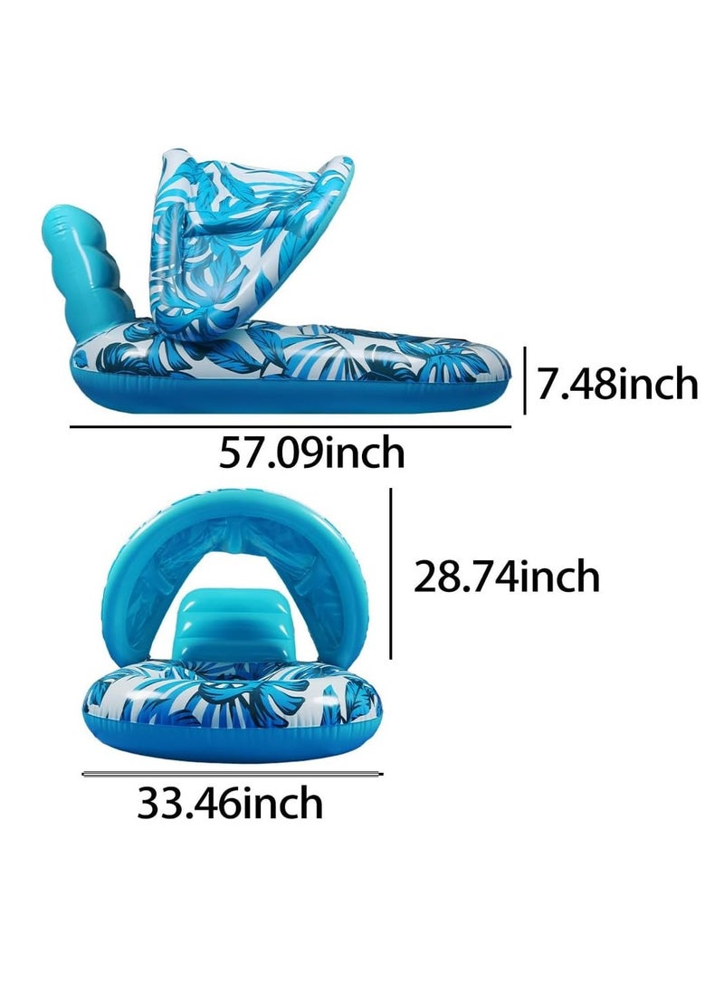 Inflatable Floating Water Hammock, PVC, Foldable, Striped, Adult Lounger Chair, Pool Float Bed