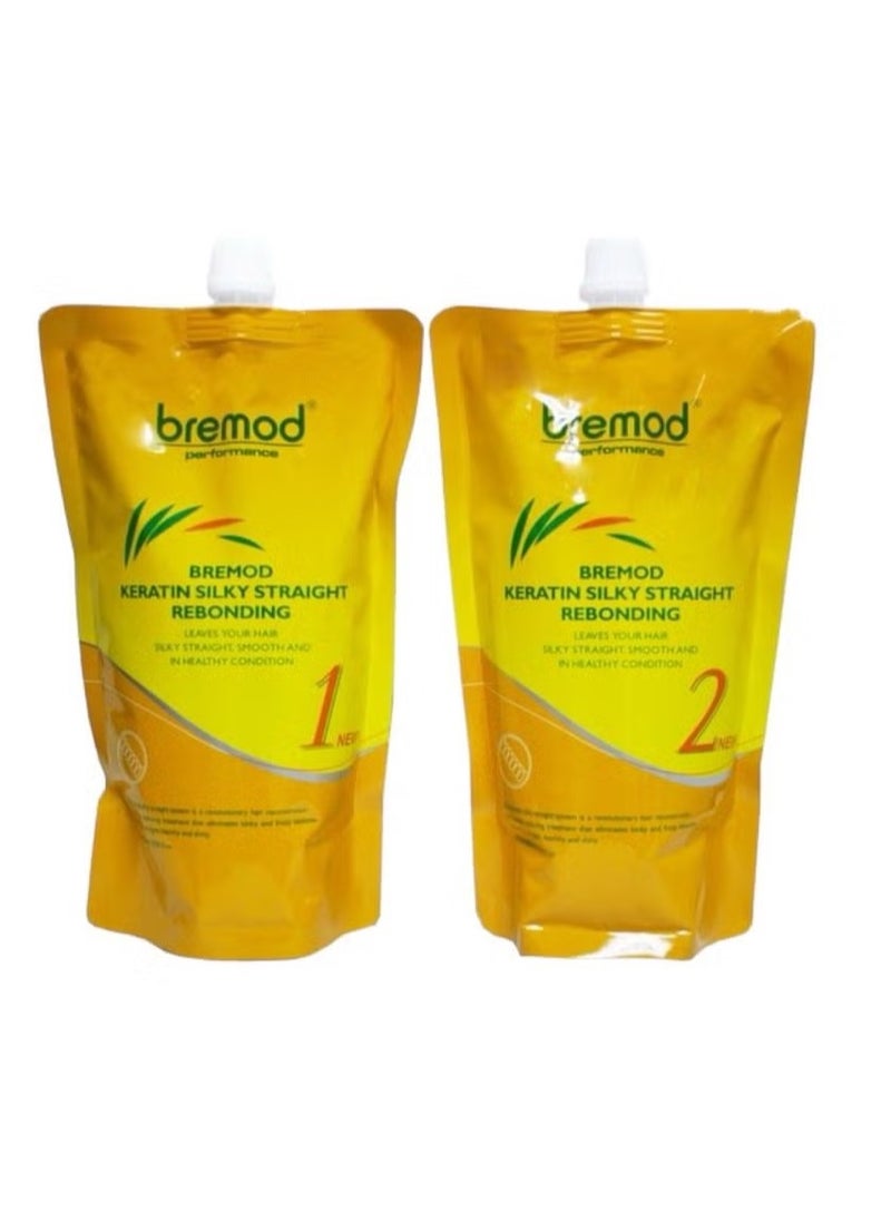 Bremod hair keratin Silky Straight Hair rebonding set