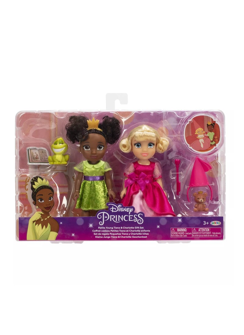 Disney Princess Young Tiana Doll & Charlotte Petite Dolls Gift Set