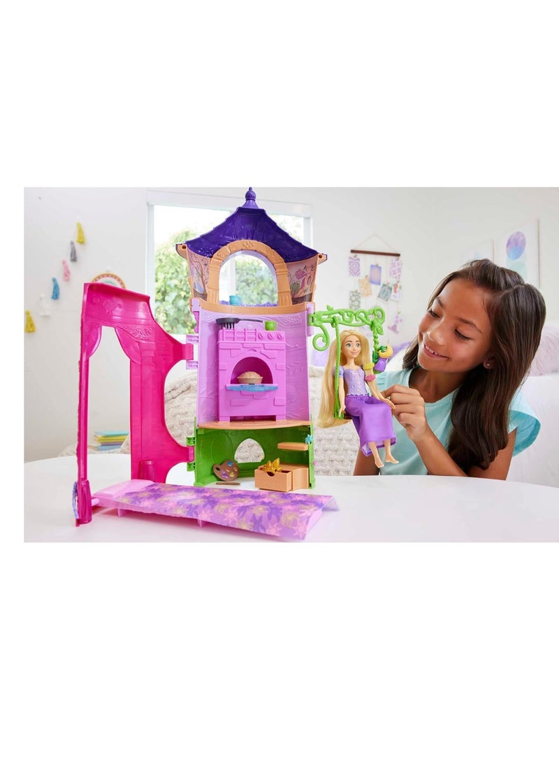 Rapunzel’s Tower Playset with Doll, Tower Dollhouse and 15 Accessories Disney Frozen Singing Elsa Doll, Sings Clip of “Let It Go”