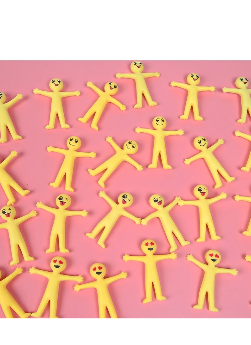 Smiley Stretchy Smile Men Toys, 40 Pieces Novelty People Stress for Kids and Adults