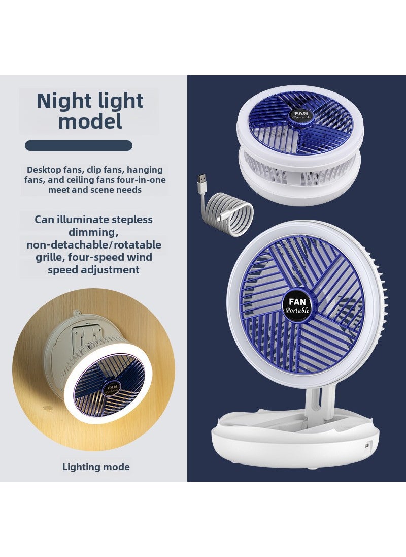 New Foldable Desktop USB Fan with Night Light F-168A (with light)