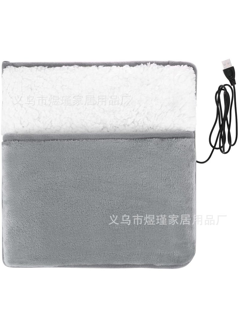 Cross-border spot winter USB heating foot pad foot warmer foot warmer foot-covering artifact warm shoe board Grey