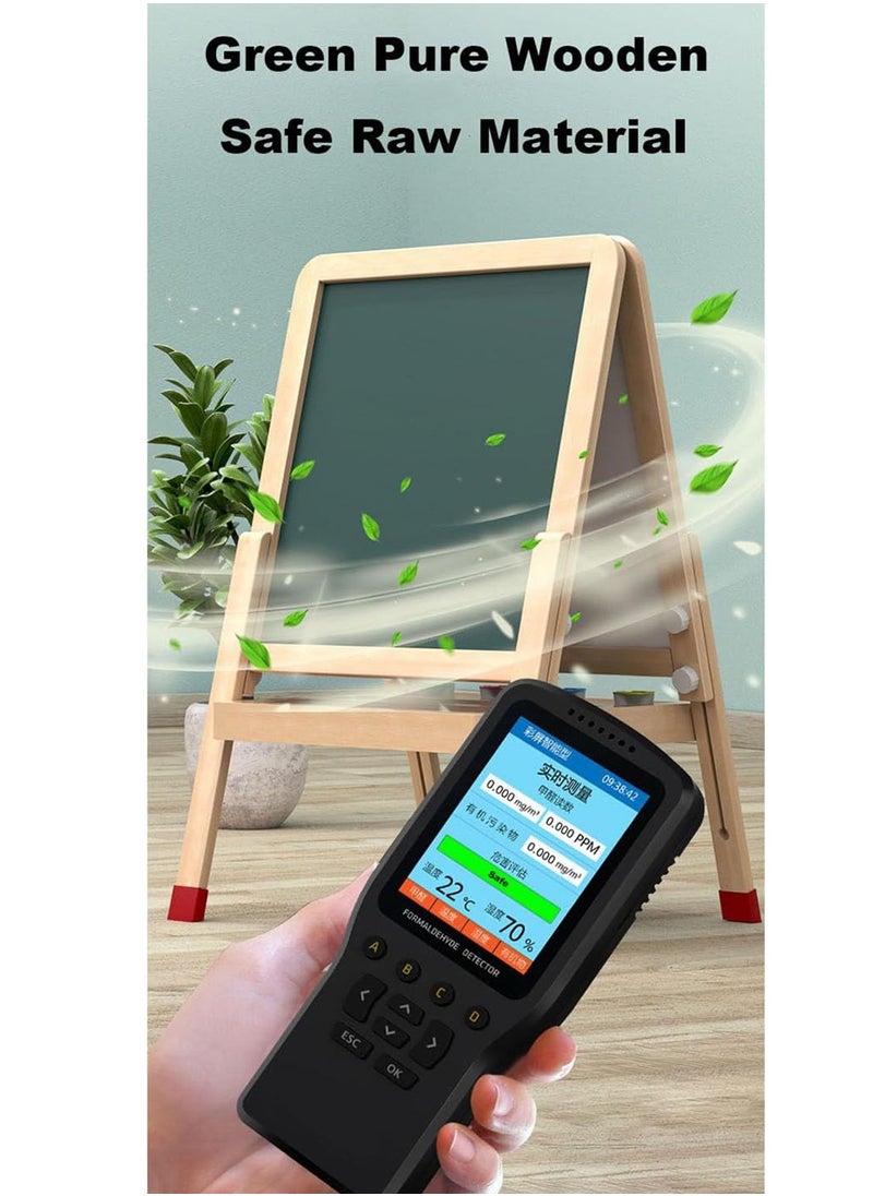 Kids Wooden Easel All in One Drawing Board Creative Art Station for Young Artists