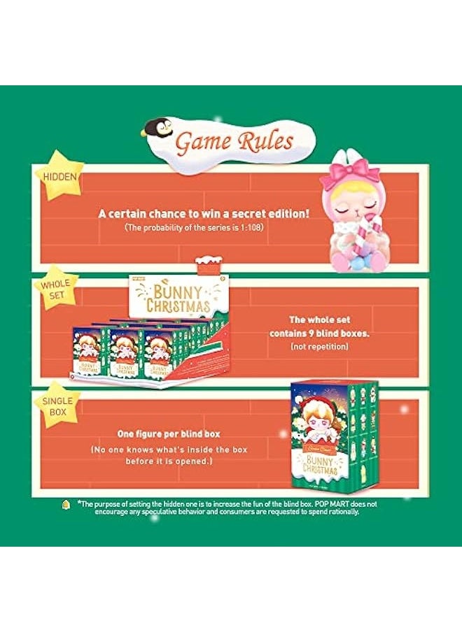 Bunny Christmas Series 3PC Action Figure Blind Box Toy Box Bulk Popular Collectible Random Art Toy Hot Toys Cute Figure Creative Gift, for Christmas Birthday Party Holiday