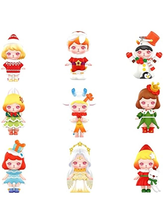 Bunny Christmas Series 3PC Action Figure Blind Box Toy Box Bulk Popular Collectible Random Art Toy Hot Toys Cute Figure Creative Gift, for Christmas Birthday Party Holiday