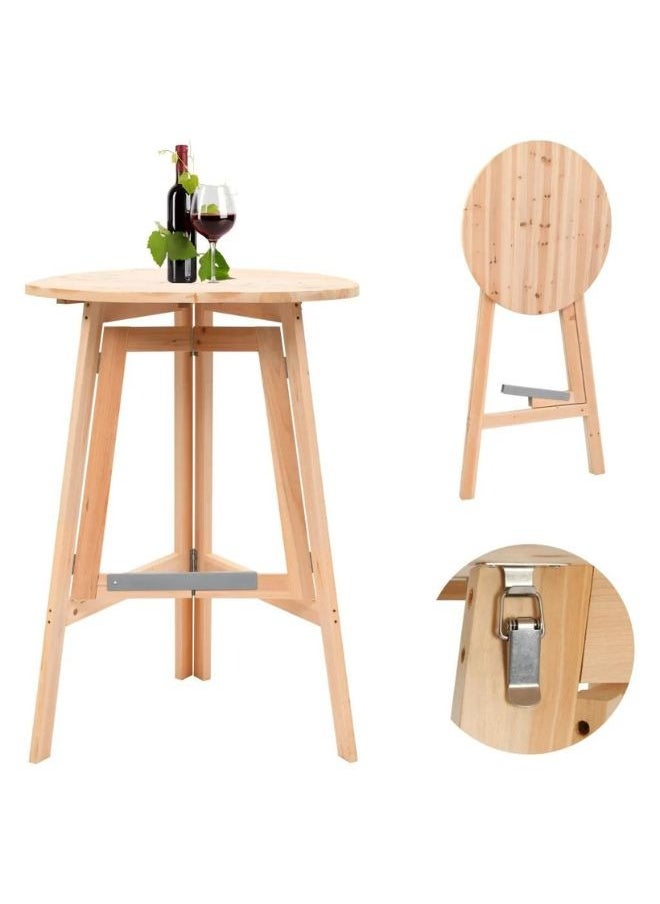 Modern Stylish Outdoor Foldable Bar Table 78 cm Fir Wood