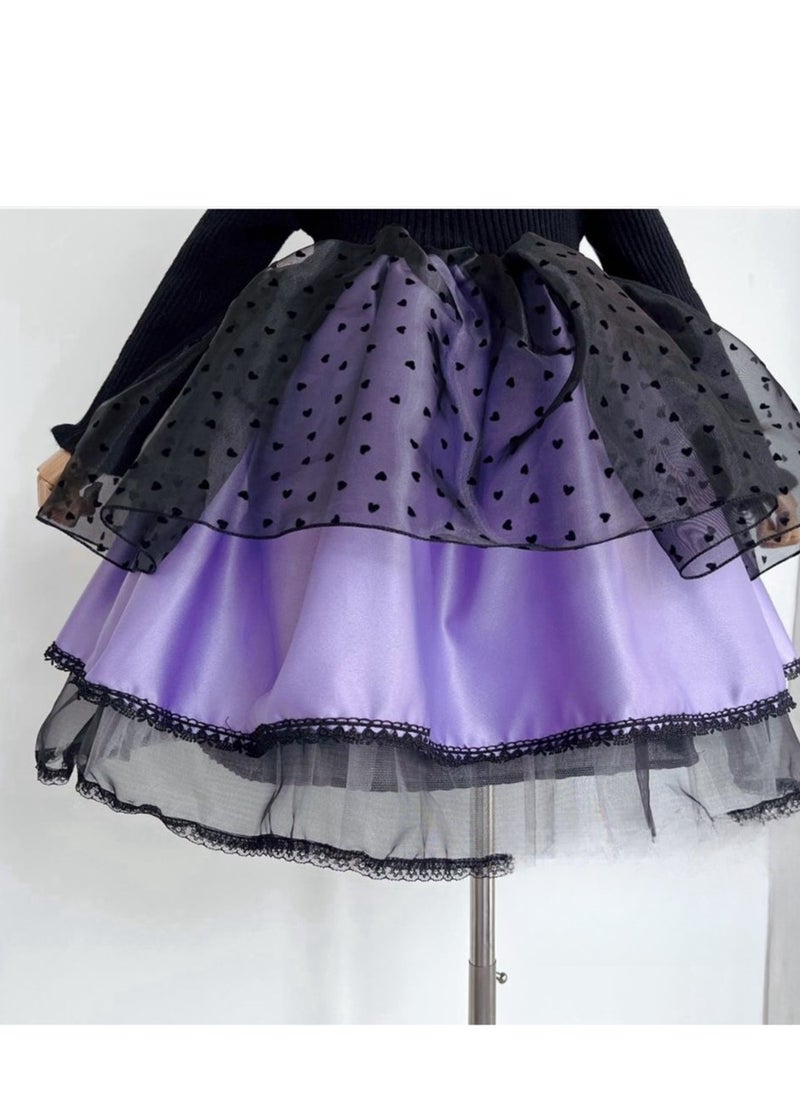 Girls' skirt with Western style polka dot skirt (headband+skirt)