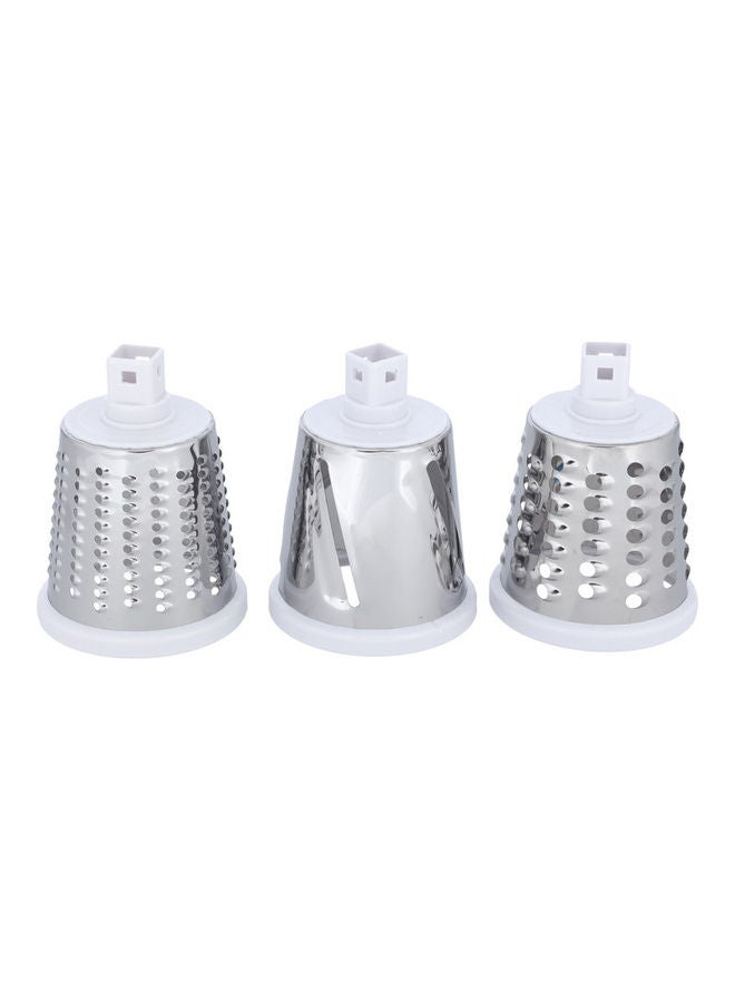 Rotary Grater 3 Interchangeable Stainless Steel Blades Multicolour 26cm