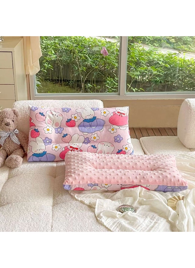 Kids Cartoon Cotton Comfort Pillow Strawberry Rabbit