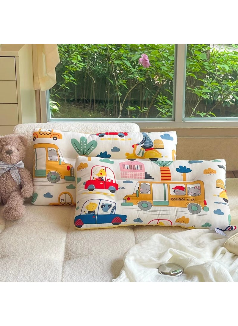 Kids Cartoon Cotton Comfort Pillow Car Bus