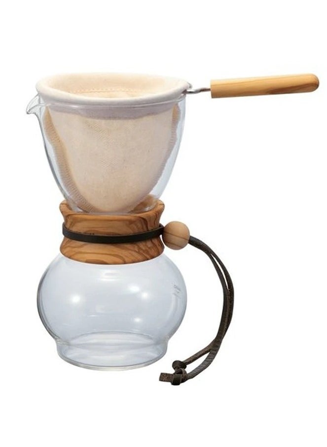 Olive Wood Neck Coffee Drip Pot, 480 ml