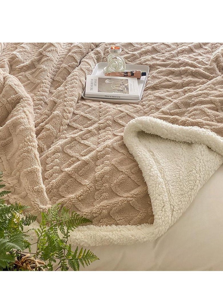 MMM HOME Comfy KING SIZE(200X230cm) Reversable Faux Fur Soft &Fluffy Blanket