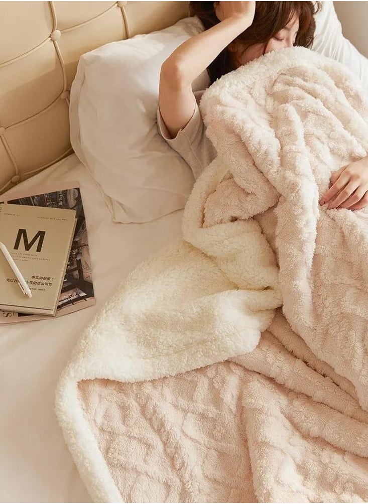 MMM HOME Comfy KING SIZE(200X230cm) Reversable Faux Fur Soft &Fluffy Blanket